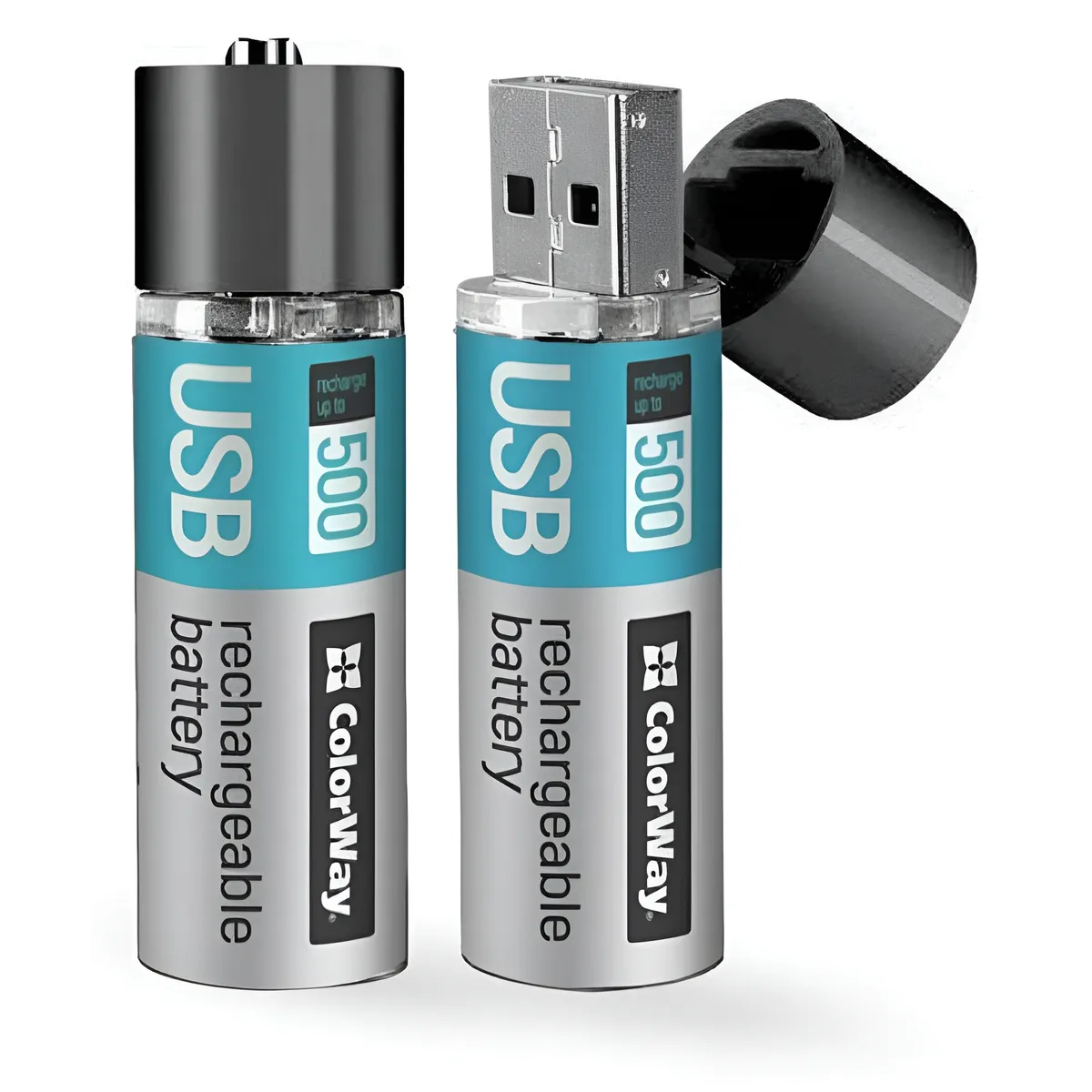 Акумулятор USB ColorWay AA/HR06 Li-Pol 1200 mAh BL 2шт - мініатюра 4