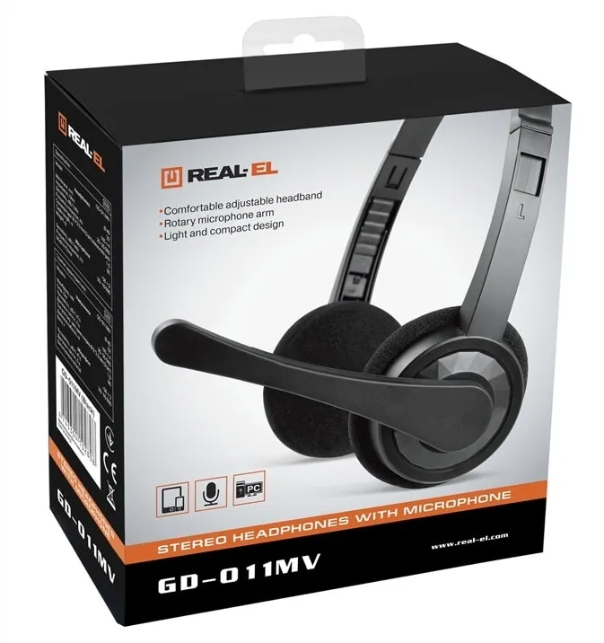 Гарнітура REAL-EL GD-011MV Black - мініатюра 7