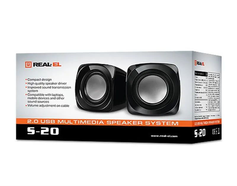 Акустична система REAL-EL S-20 Black - мініатюра 9