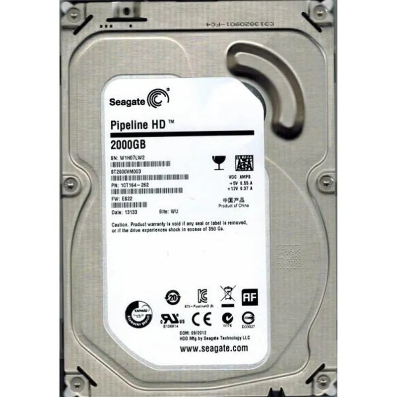 Накопичувач HDD SATA 2.0TB Seagate Pipeline HD 5900rpm 64MB (ST2000VM003) - зображення 1