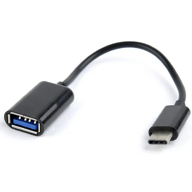 Кабель Cablexpert USB - USB Type-C V 2.0 (F/M), 0.2 м, чорний (AB-OTG-CMAF2-01) - мініатюра 3