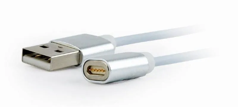 Кабель Cablexpert USB - Lightning + micro USB + USB Type-C (M/M), 1 м, сріблястий (CC-USB2-AMLM31-1M) - зображення 1