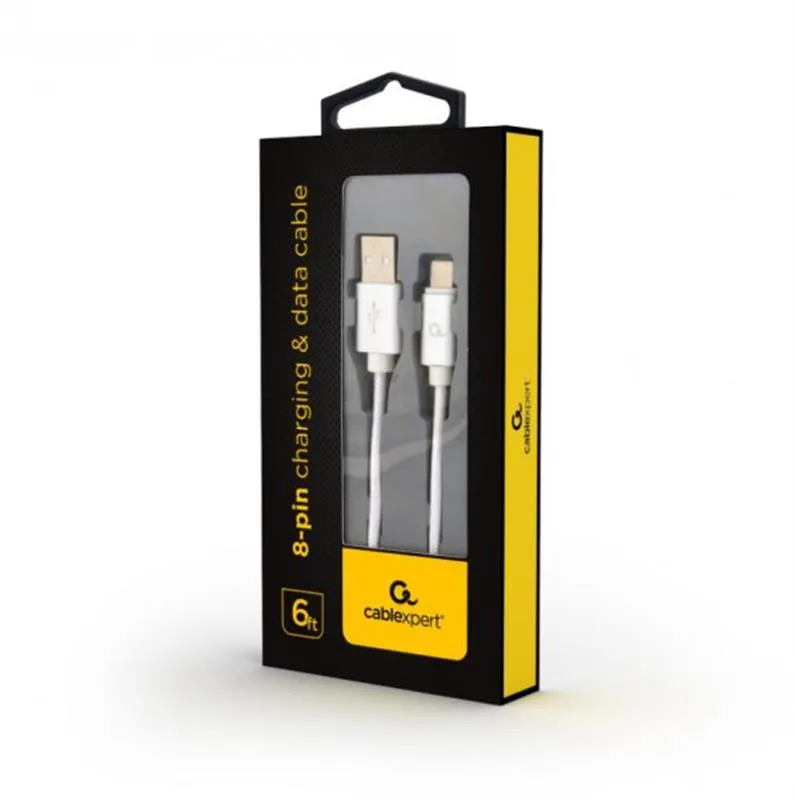 Кабель Cablexpert USB - Lightning (M/M), 1.8 м, сріблястий (CCB-mUSB2B-AMLM-6-S) - мініатюра 4