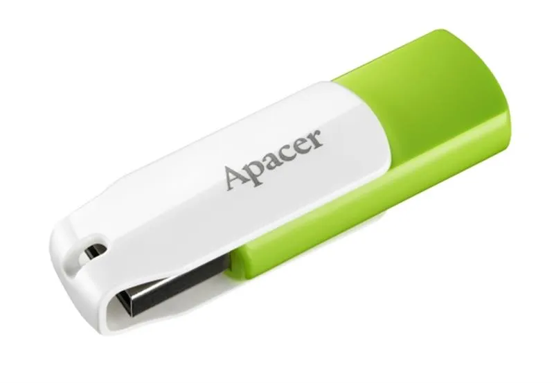 Флеш-накопичувач USB 64GB Apacer AH335 White/Green (AP64GAH335G-1) - мініатюра 5
