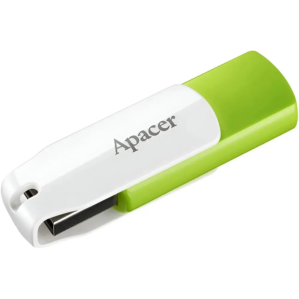 Флеш-накопичувач USB 32GB Apacer AH335 White/Green (AP32GAH335G-1) - мініатюра 3