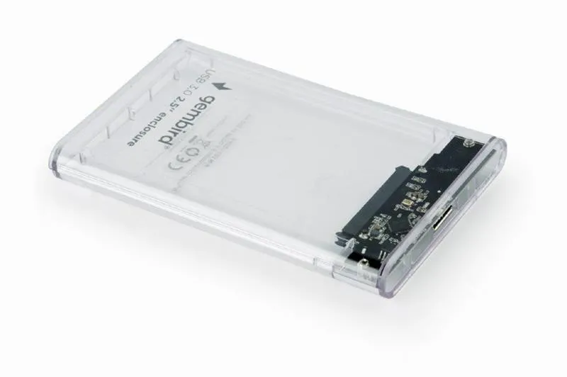 Зовнішня кишеня Gembird для підключення SATA HDD 2.5", USB 3.0, пластик, Transparent (EE2-U3S9-6) - мініатюра 2