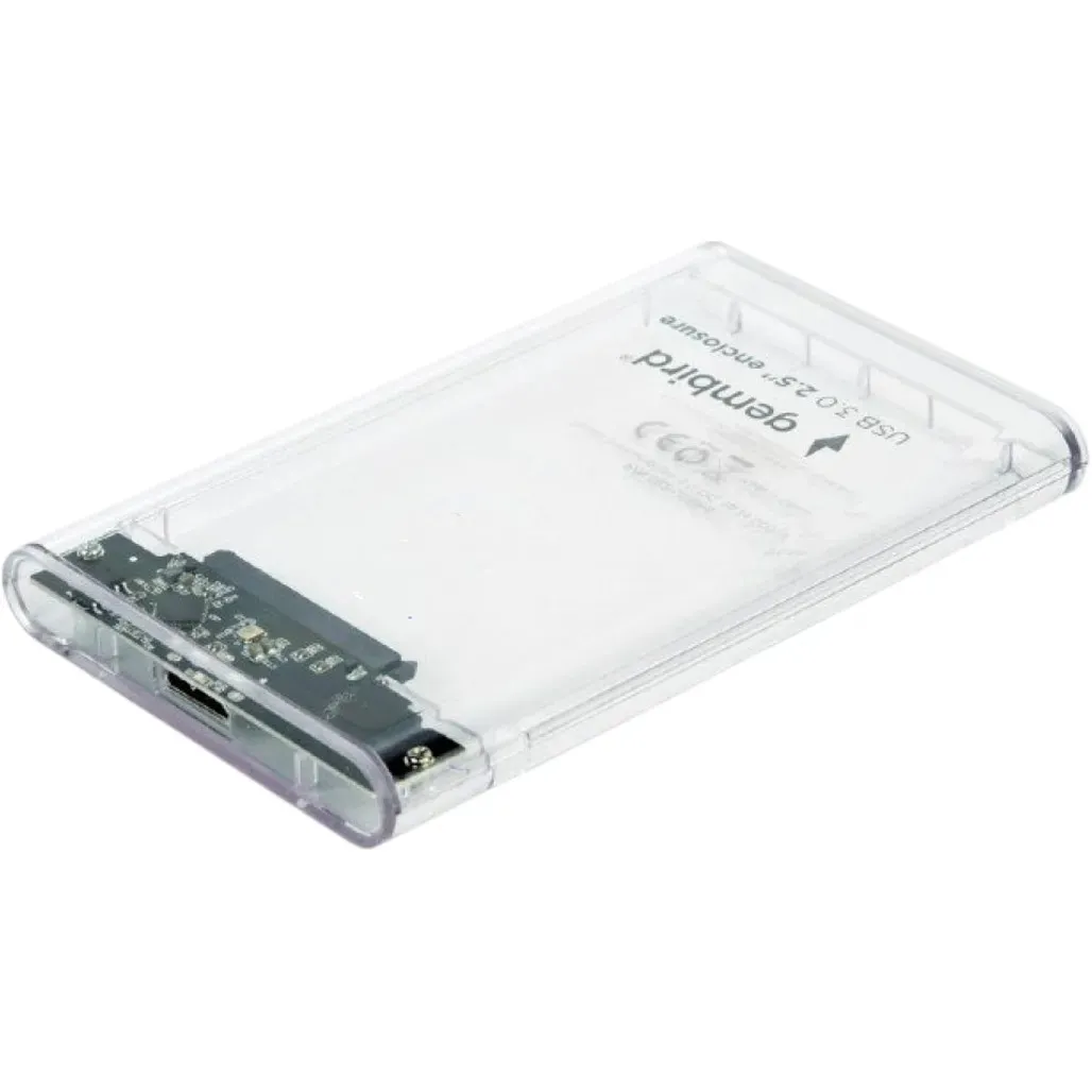 Зовнішня кишеня Gembird для підключення SATA HDD 2.5", USB 3.0, пластик, Transparent (EE2-U3S9-6) - мініатюра 6