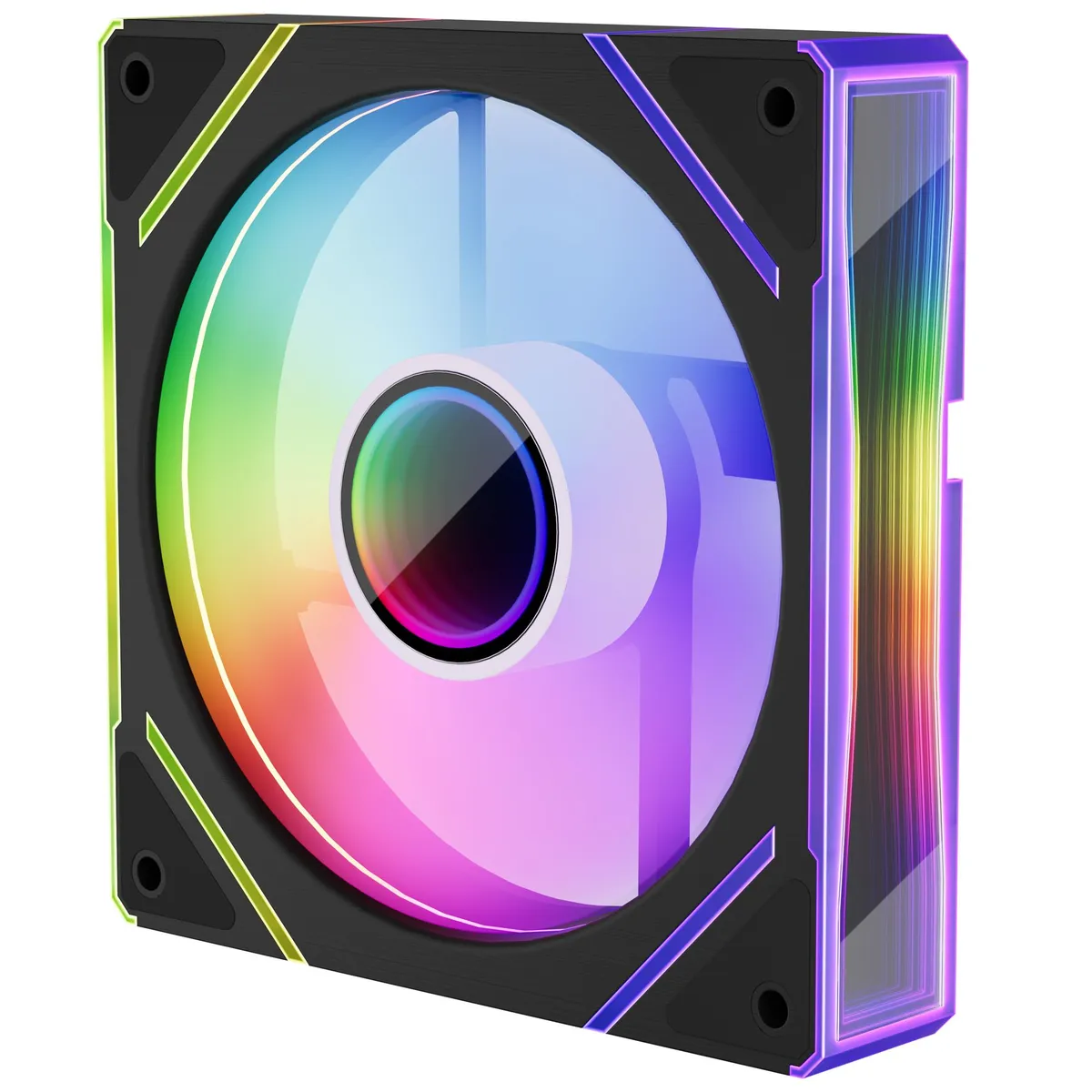 Вентилятор 1stPlayer FC7 Black (FC7-BK-1IN1); 120x120x25 мм, 3-pin + 4-pin - мініатюра 3