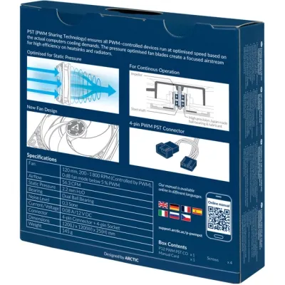 Кулер до корпусу Arctic P12 PWM PST CO (ACFAN00121A) - мініатюра 5