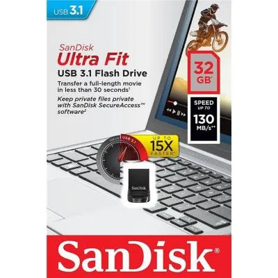 USB флеш накопичувач SanDisk 32GB Ultra Fit USB 3.1 (SDCZ430-032G-G46) - мініатюра 6