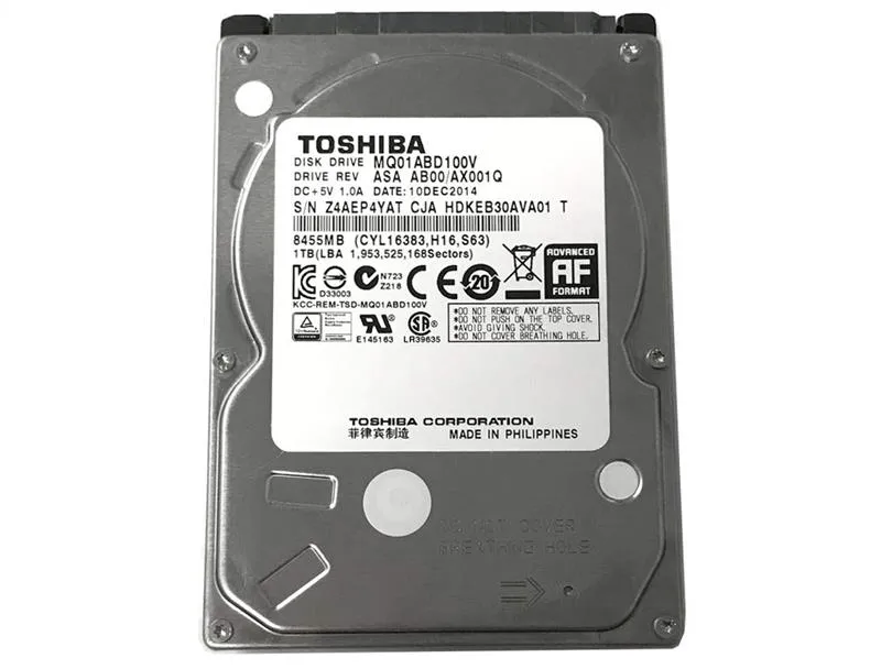 Накопичувач HDD 2.5" SATA 1.0TB Toshiba 5400rpm 8MB (MQ01ABD100V) Refurbished - зображення 1