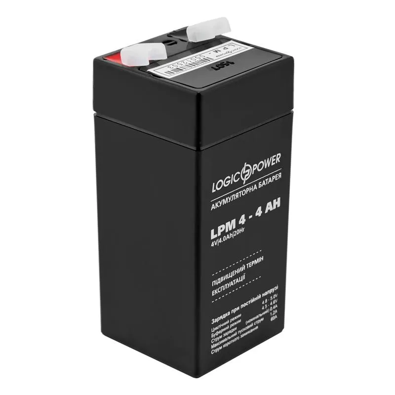 Акумуляторна батарея LogicPower LPM 4V 4AH (LPM 4 - 4 AH) AGM - мініатюра 2