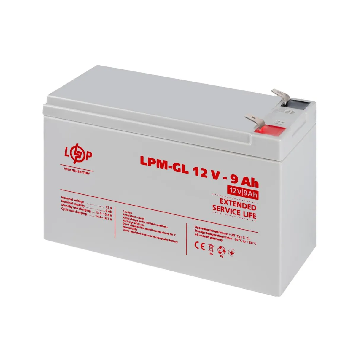 Акумуляторна батарея LogicPower 12V 9AH (LPM-GL 12 - 9 AH) GEL - мініатюра 5
