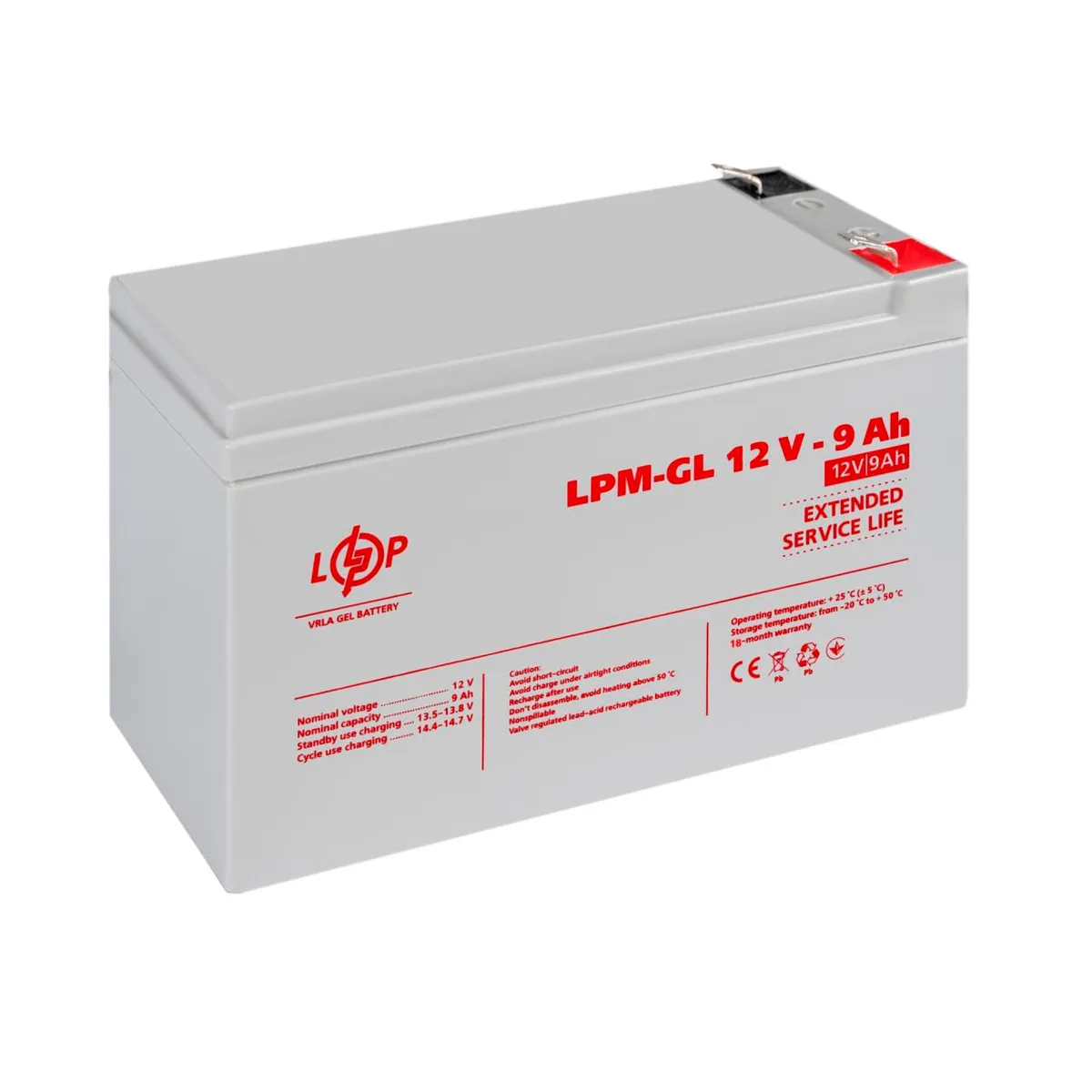 Акумуляторна батарея LogicPower 12V 9AH (LPM-GL 12 - 9 AH) GEL - мініатюра 8