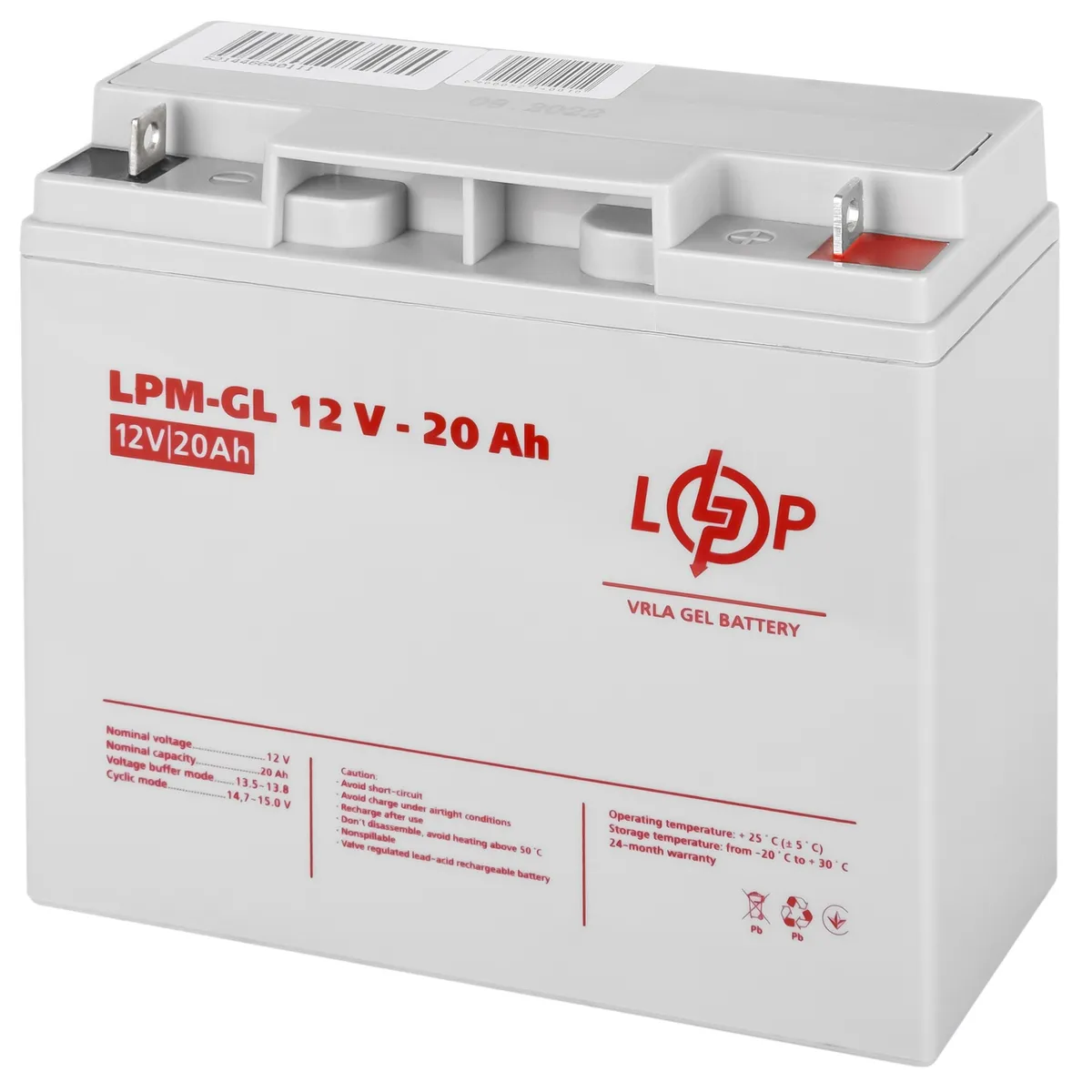 Акумуляторна батарея LogicPower 12V 20AH (LPM-GL 12 - 20 AH) GEL - мініатюра 4