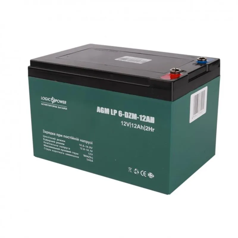 Акумуляторна батарея LogicPower LP 12V 12AH (6-DZM-12) AGM - мініатюра 3