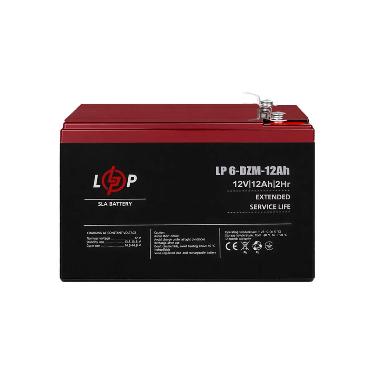 Акумуляторна батарея LogicPower LP 12V 12AH (6-DZM-12) AGM - мініатюра 6