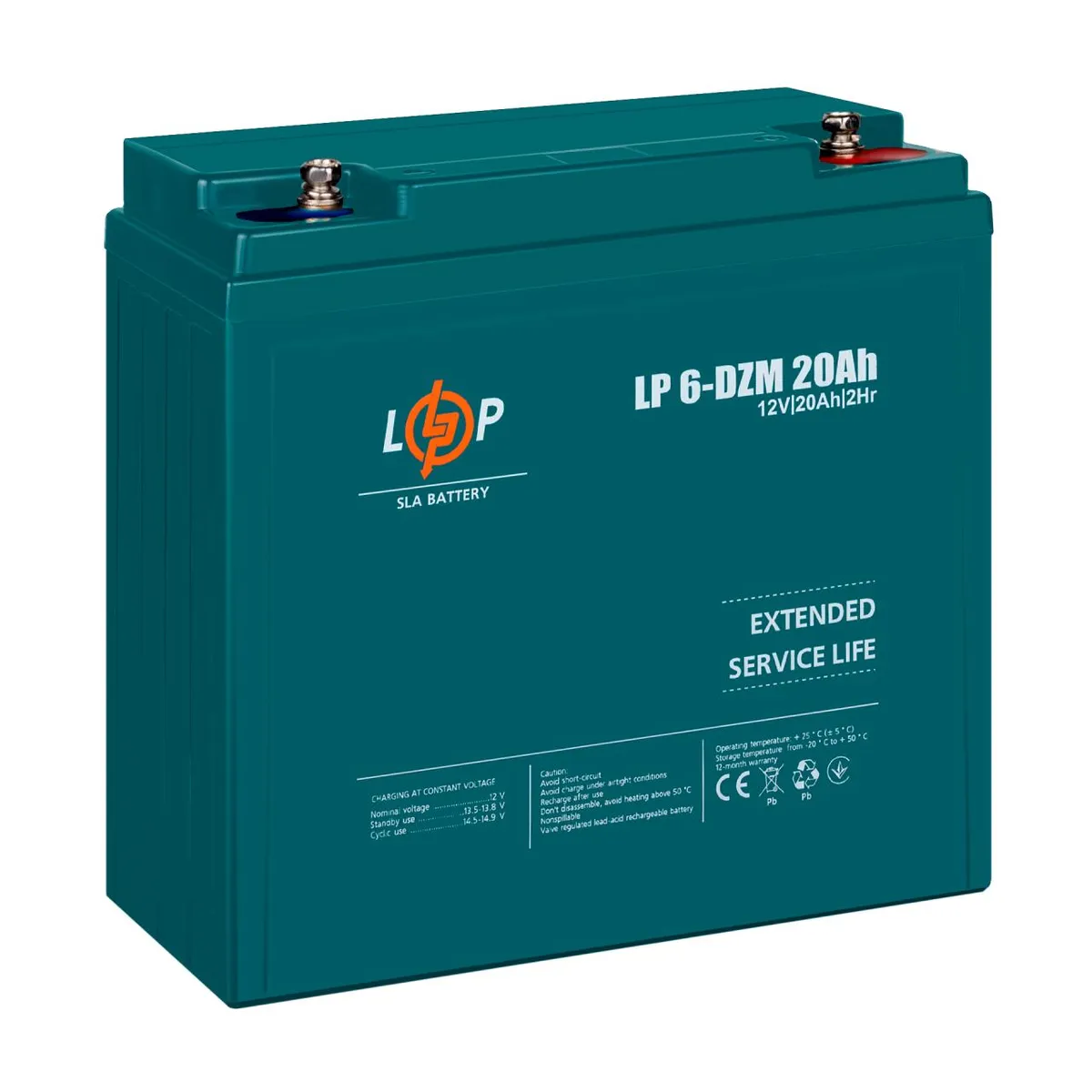 Акумуляторна батарея LogicPower LP 12V 20AH (6-DZM-12-20) AGM - мініатюра 4