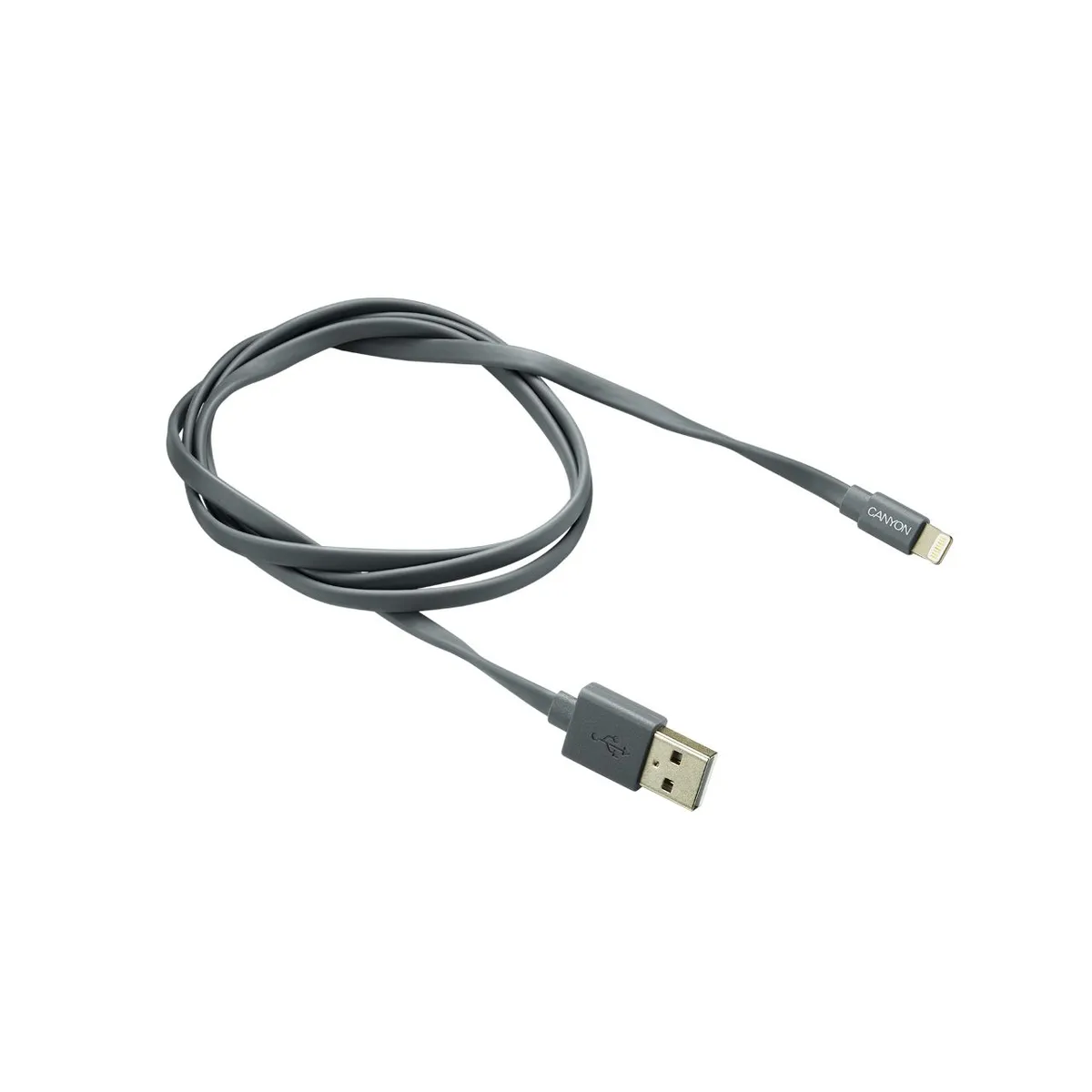 Кабель Canyon USB - Lightning (M/M) 0.96 м, Dark Grey (CNS-MFIC2DG) - зображення 1