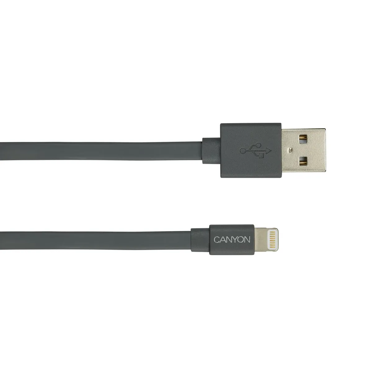 Кабель Canyon USB - Lightning (M/M) 0.96 м, Dark Grey (CNS-MFIC2DG) - мініатюра 2