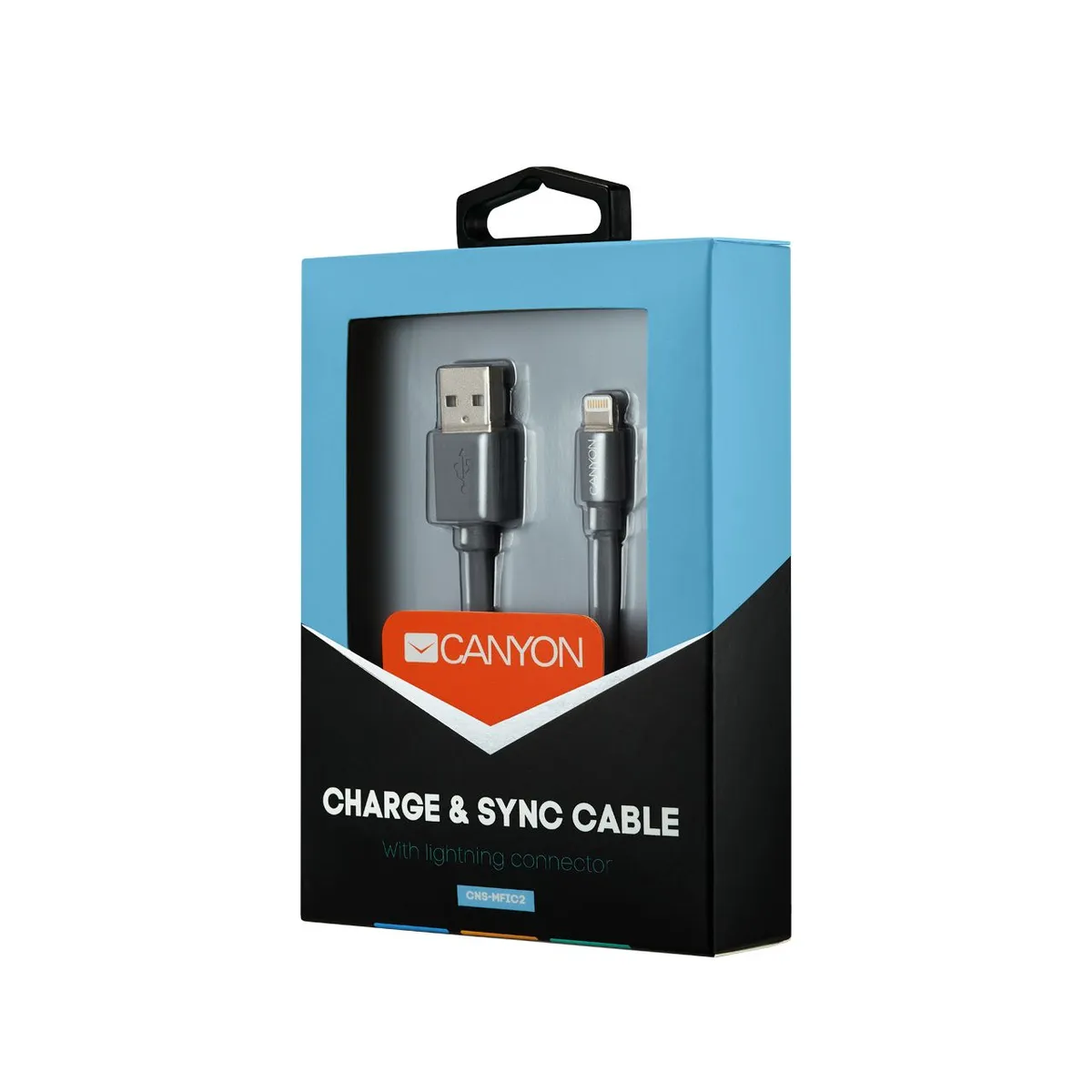 Кабель Canyon USB - Lightning (M/M) 0.96 м, Dark Grey (CNS-MFIC2DG) - мініатюра 3