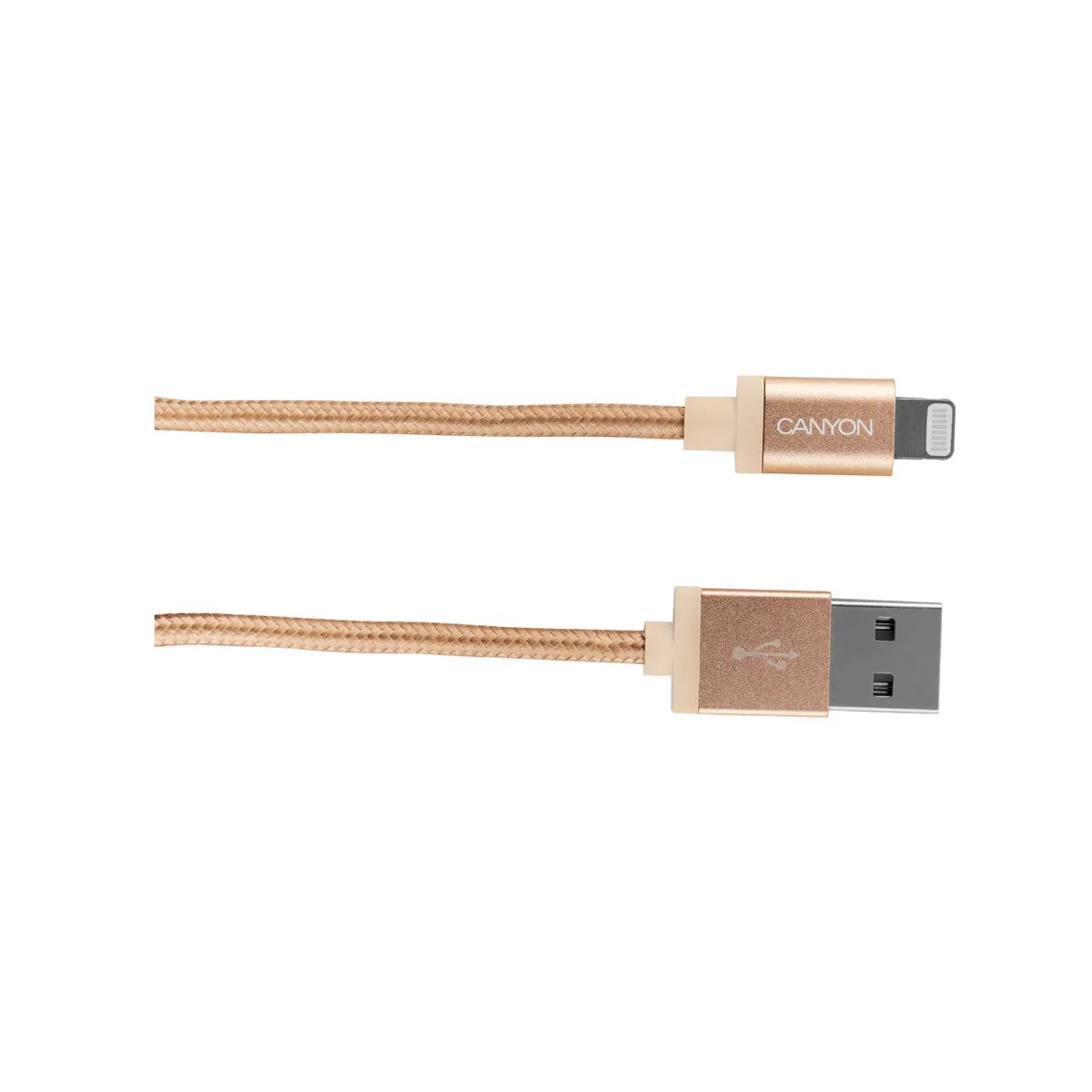 Кабель Canyon USB - Lightning (M/M) 1 м, Gold (CNS-MFIC3GO) - мініатюра 2