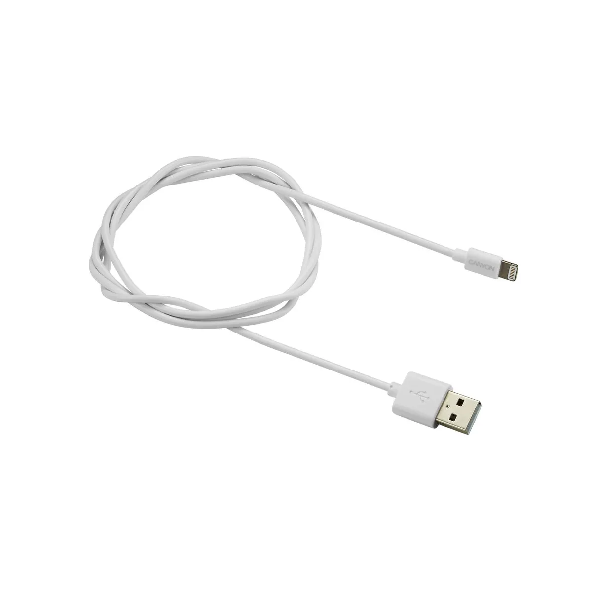 Кабель Canyon USB - Lightning (M/M) 1 м, White (CNS-MFICAB01W) - зображення 1