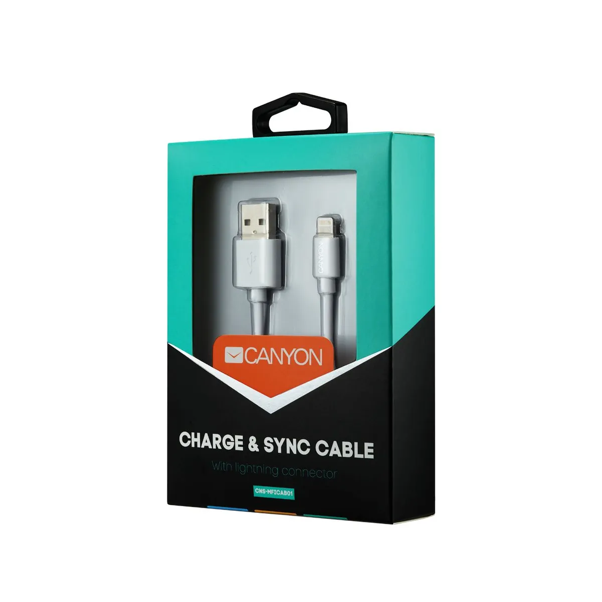 Кабель Canyon USB - Lightning (M/M) 1 м, White (CNS-MFICAB01W) - мініатюра 3