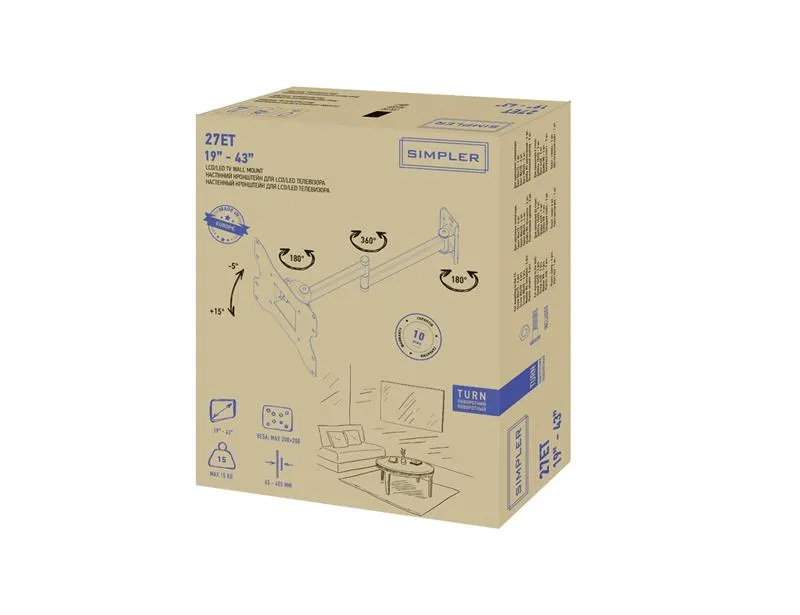 Кронштейн KSL Simpler 27ET (VESA200х200) - мініатюра 2