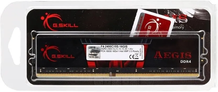 Модуль пам`ятi DDR4 16GB/2400 G.Skill Aegis (F4-2400C15S-16GIS) - мініатюра 3