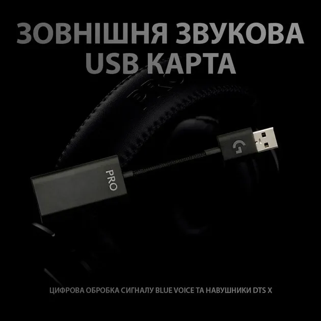 Гарнітура Logitech Pro X Gaming Black (981-000818) - мініатюра 4