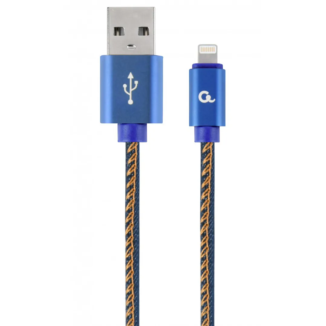 Кабель Cablexpert USB - Lightning (M/M), преміум, 2 м, синій (CC-USB2J-AMLM-2M-BL) - мініатюра 2