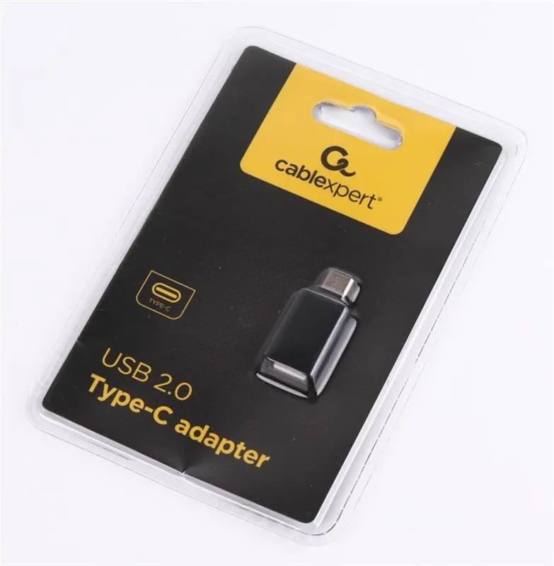 Адаптер Cablexpert USB Type-C - USB V 2.0 (M/F) Black (CC-USB2-CMAF-A)  - зображення 1