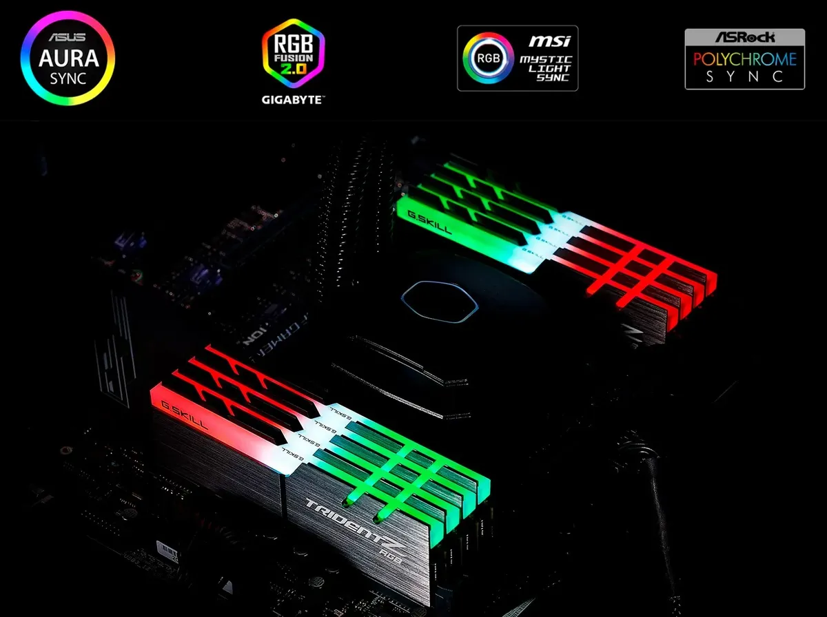Модуль пам`ятi DDR4 2x16GB/3600 G.Skill Trident Z RGB (F4-3600C18D-32GTZR) - мініатюра 7