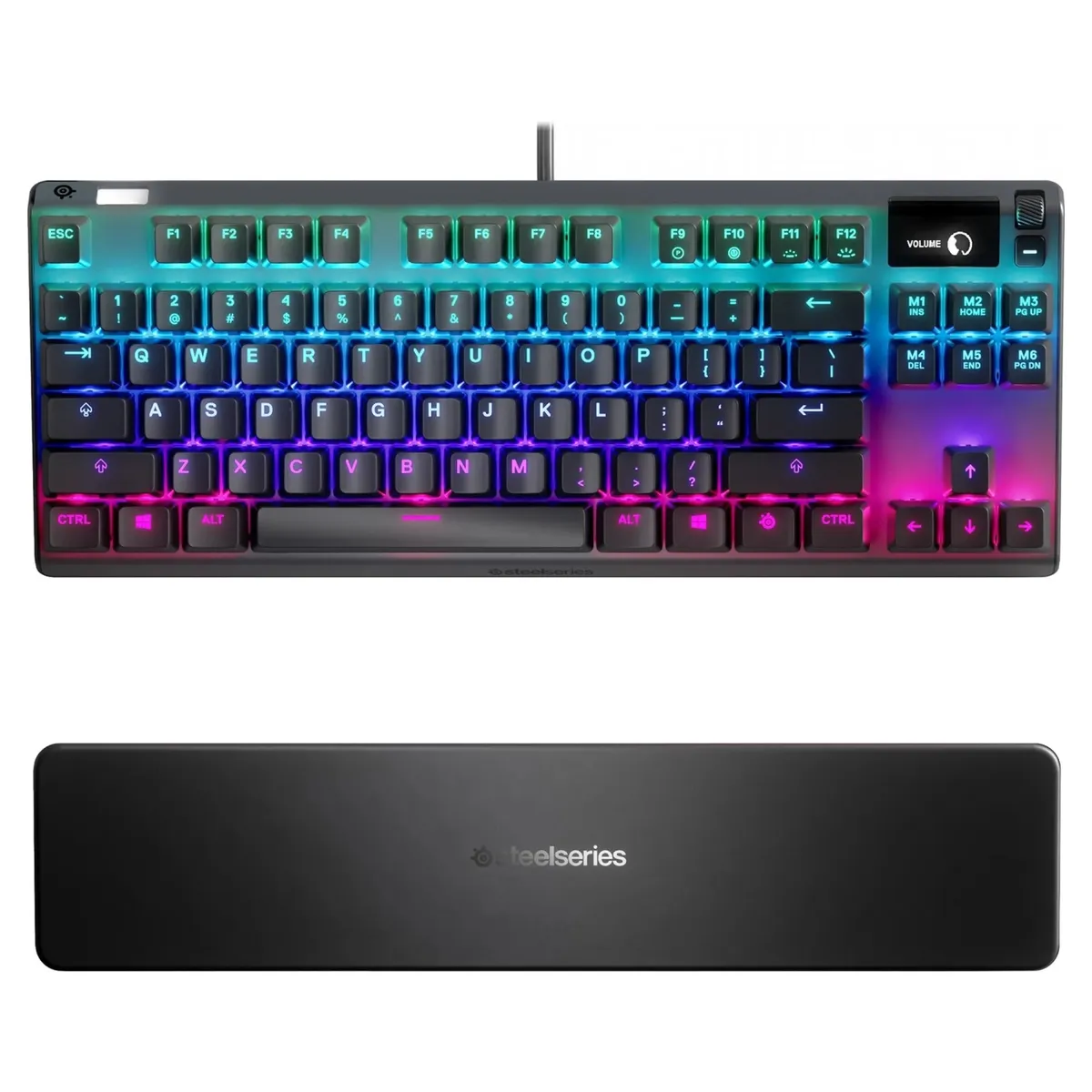 Клавiатура SteelSeries Apex 7 TKL Red Switch Black (64646) - мініатюра 2