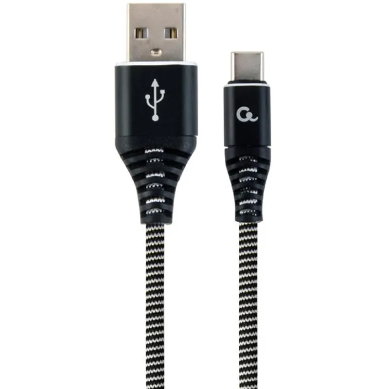 Кабель Cablexpert USB - USB Type-C V 2.0 (M/M), 2 м, Black/White (CC-USB2B-AMCM-2M-BW) - мініатюра 2