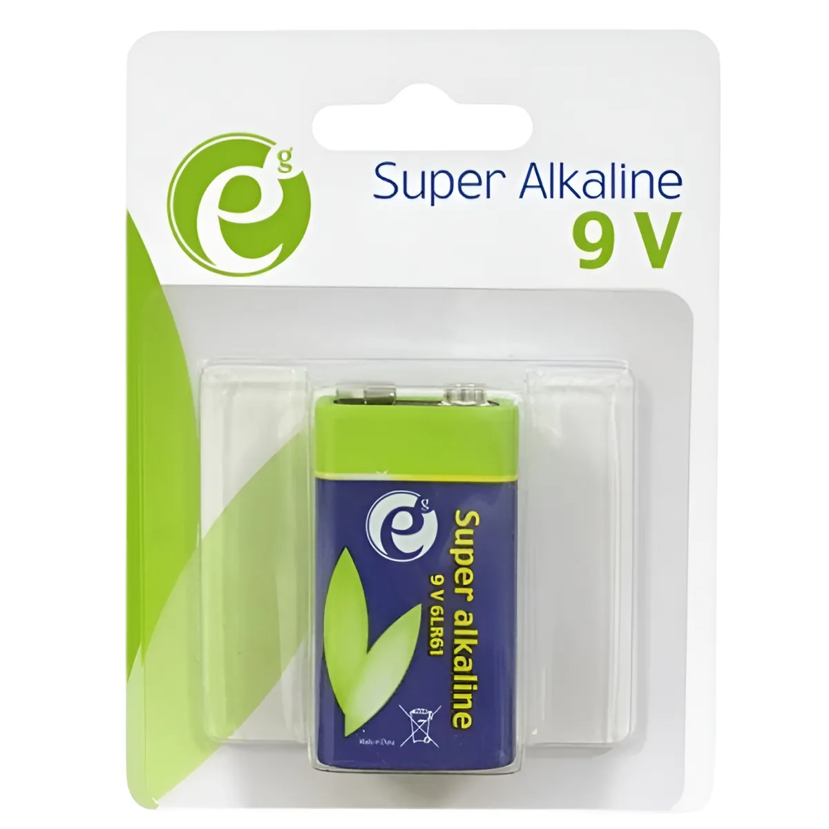 Батарейка EnerGenie Super Alkaline 6LR61 BL 1 шт - мініатюра 2