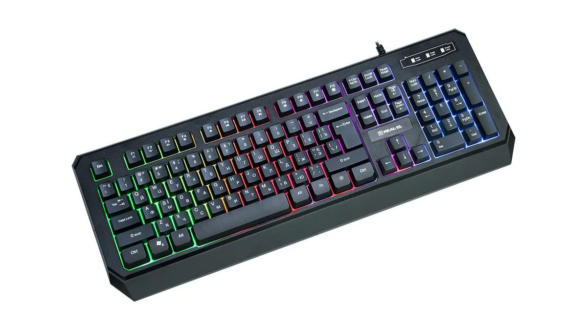 Клавіатура REAL-EL Comfort 7001 Ukr Black - мініатюра 4