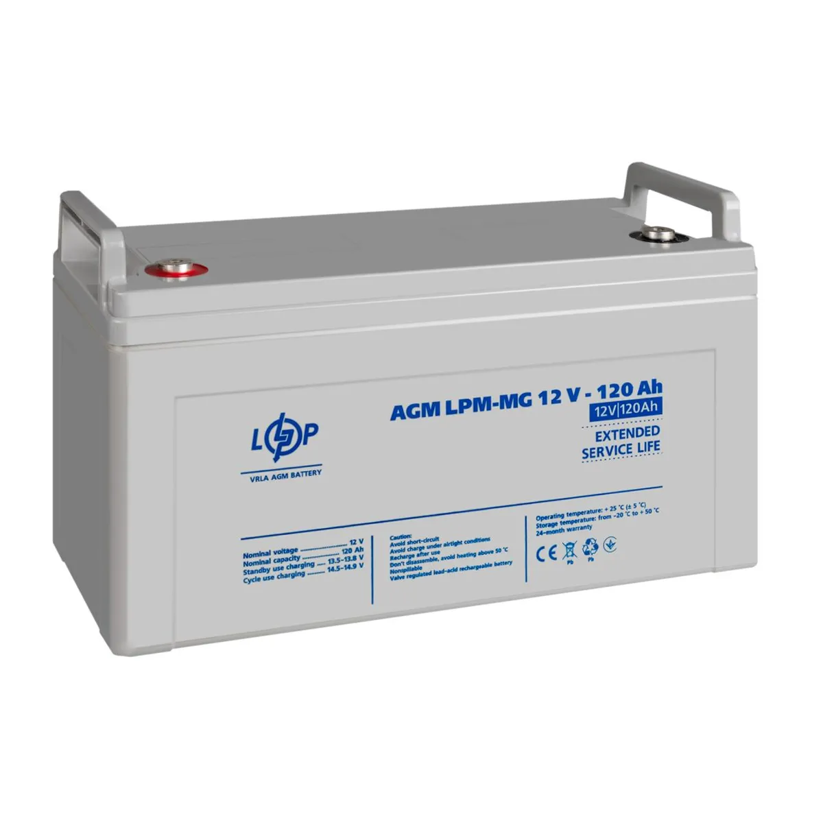 Акумуляторна батарея LogicPower 12V 120AH (LPM-MG 12 - 120 AH) AGM мультігель  - мініатюра 4
