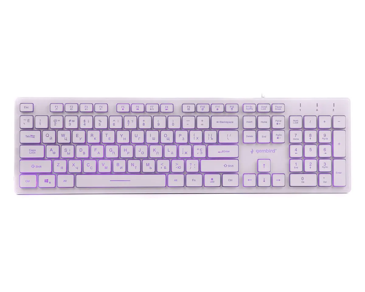 Клавіатура Gembird KB-UML3-01-W-UA White - мініатюра 2