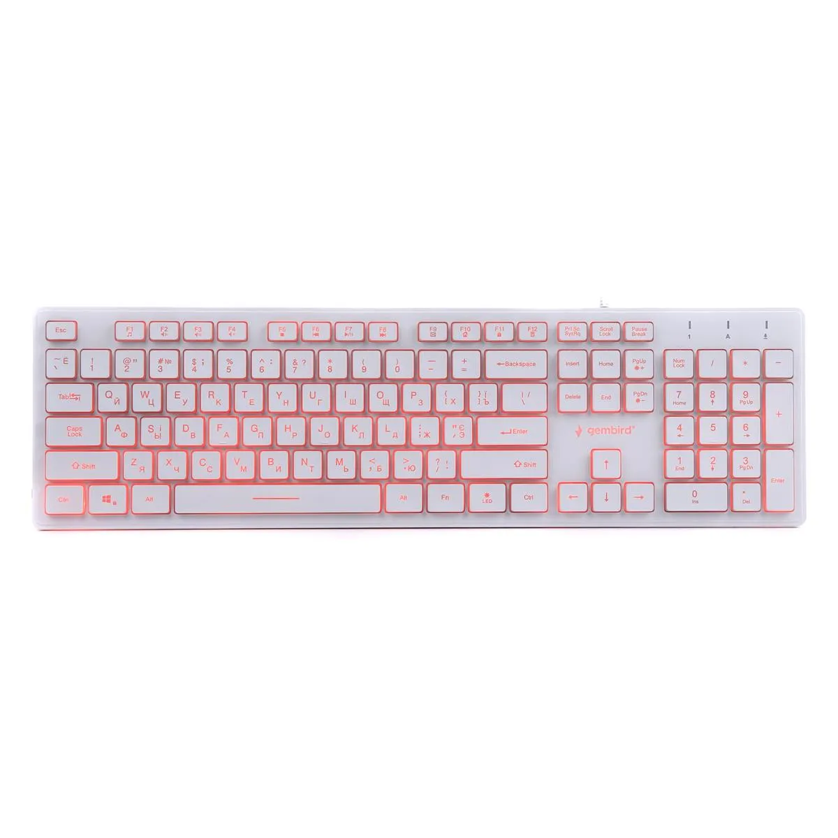 Клавіатура Gembird KB-UML3-01-W-UA White - мініатюра 5