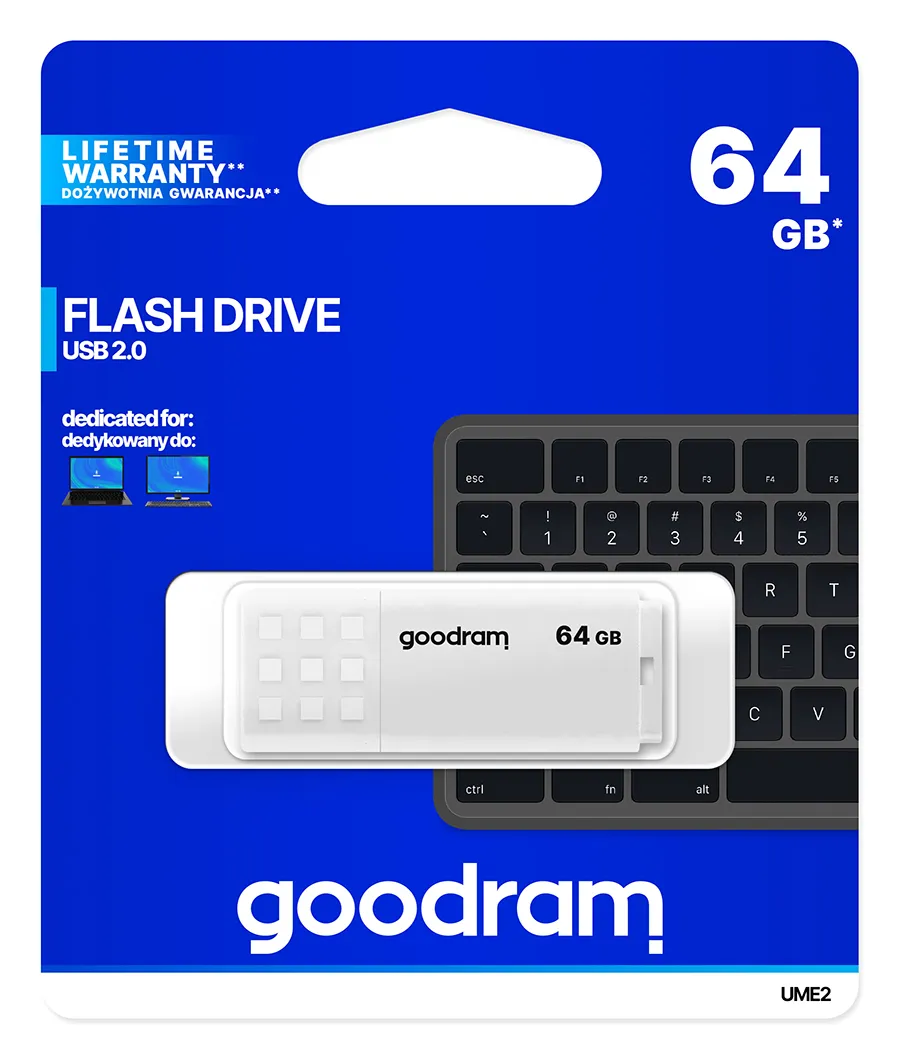Флеш-накопичувач USB2.0 64GB Goodram UME2 White (UME2-0640W0R11) - мініатюра 6