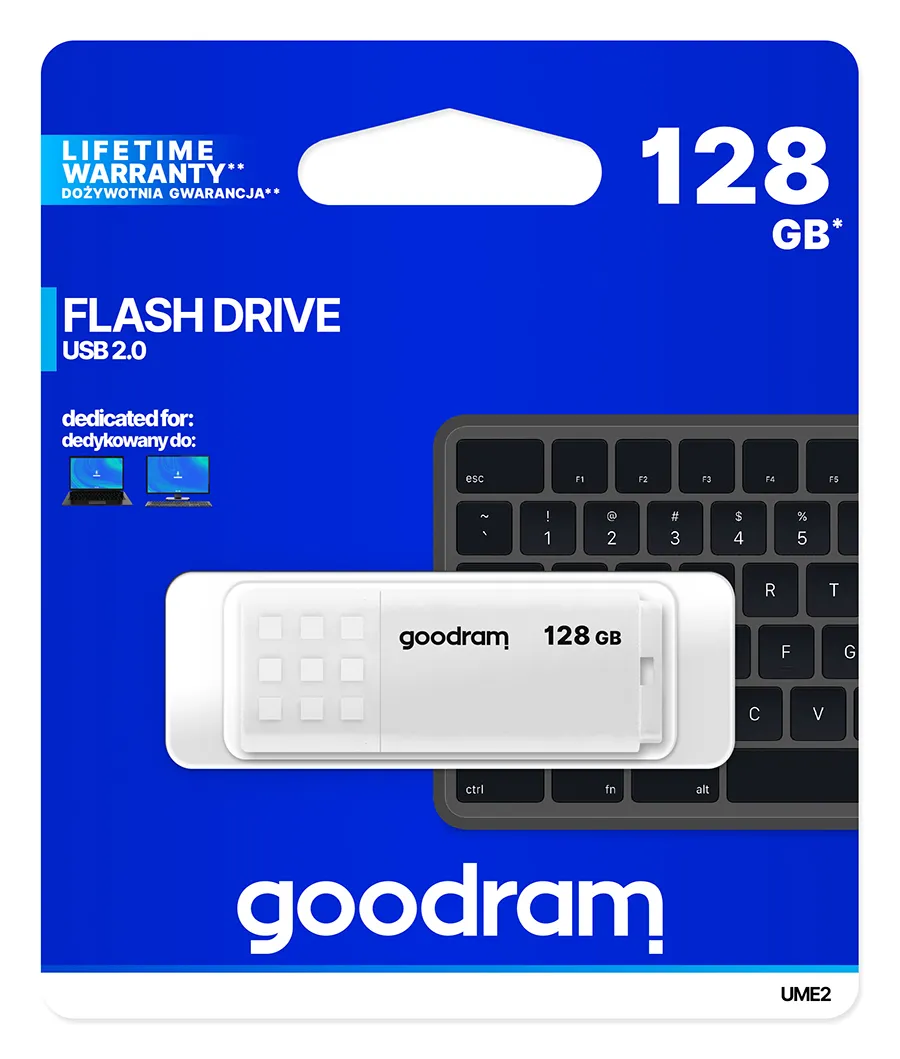 Флеш-накопичувач USB2.0 128GB Goodram UME2 White (UME2-1280W0R11) - мініатюра 6