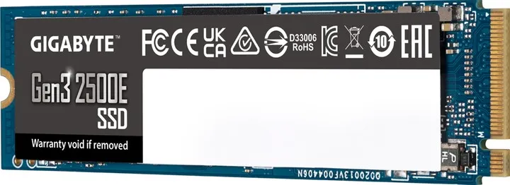 Накопичувач SSD  500GB Gigabyte Gen3 2500E M.2 PCIe NVMe 3.0 x4 3D TLC (G325E500G) - мініатюра 2