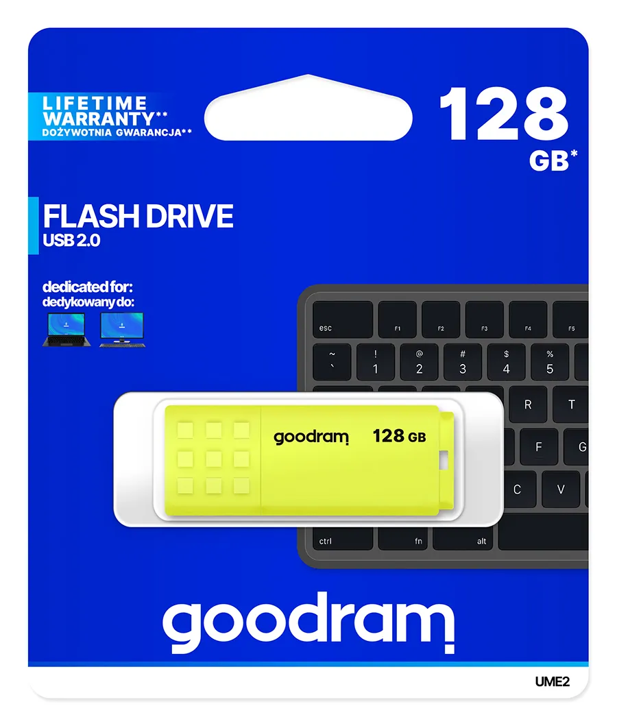 Флеш-накопичувач USB2.0 128GB Goodram UME2 Yellow (UME2-1280Y0R11) - мініатюра 6