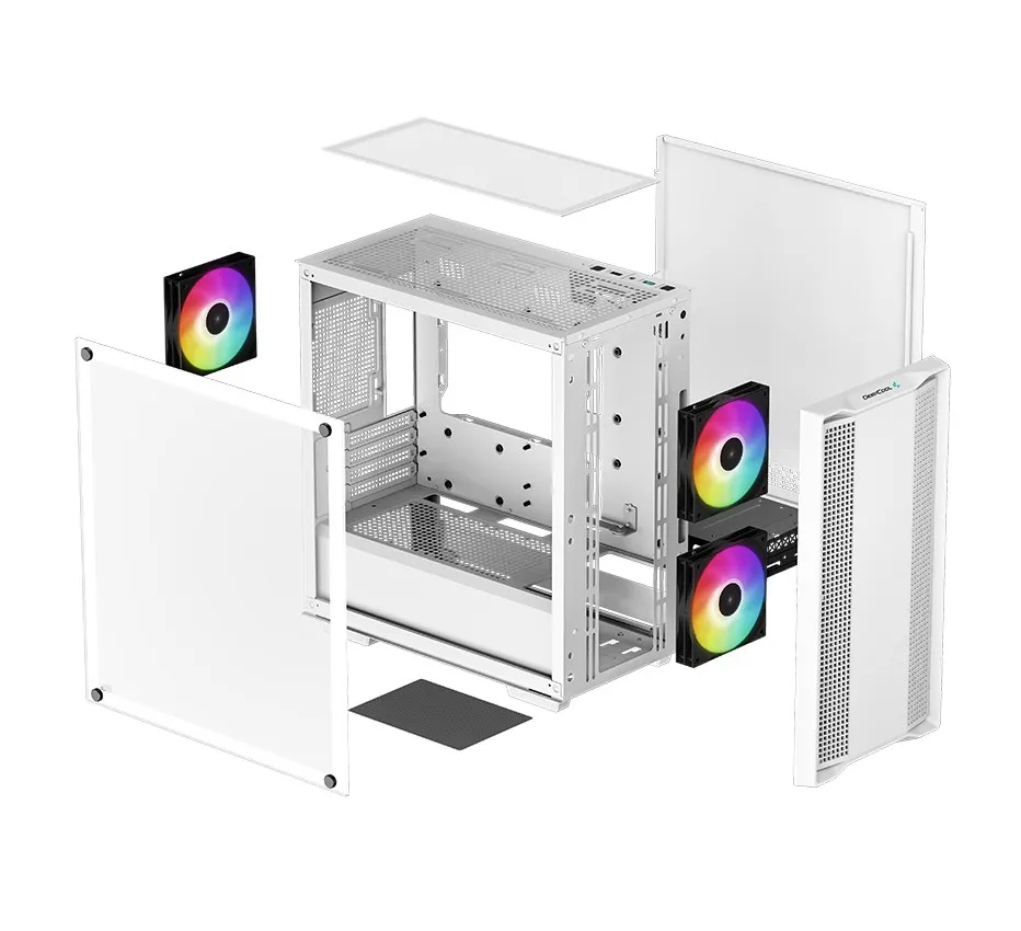 Корпус DeepCool CC360 White ARGB (R-CC360-WHAPM3-G-1) без БЖ - мініатюра 12