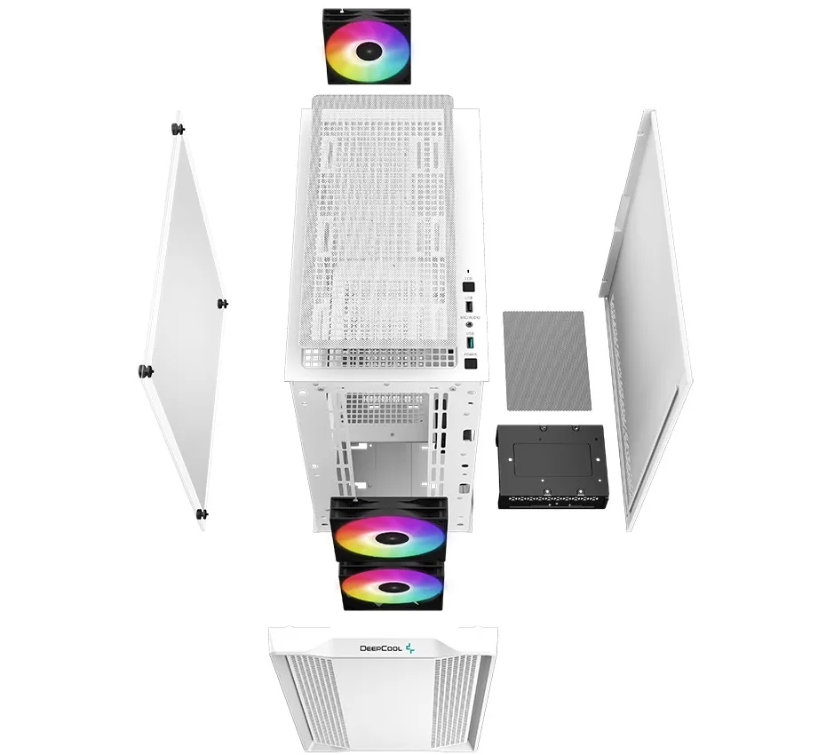 Корпус DeepCool CC360 White ARGB (R-CC360-WHAPM3-G-1) без БЖ - мініатюра 13