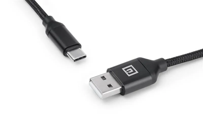 Кабель REAL-EL Premium Fabric USB - USB Type-C (M/M), 2 м, Black (EL123500047) - зображення 1