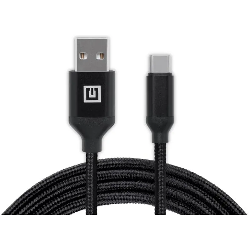 Кабель REAL-EL Premium Fabric USB - USB Type-C (M/M), 2 м, Black (EL123500047) - мініатюра 8