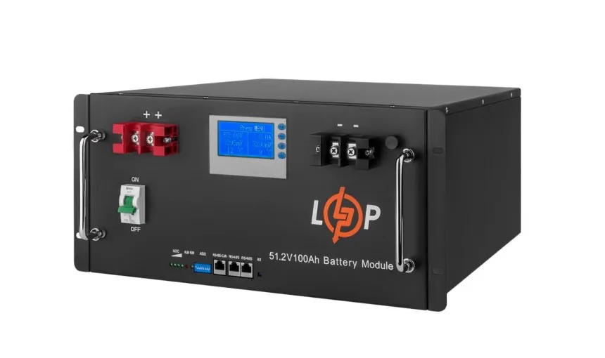 Акумуляторна батарея LogicPower 48V 100 AH (5120Wh) LCD Smart (BMS 100A/100А) LiFePO4 - мініатюра 2
